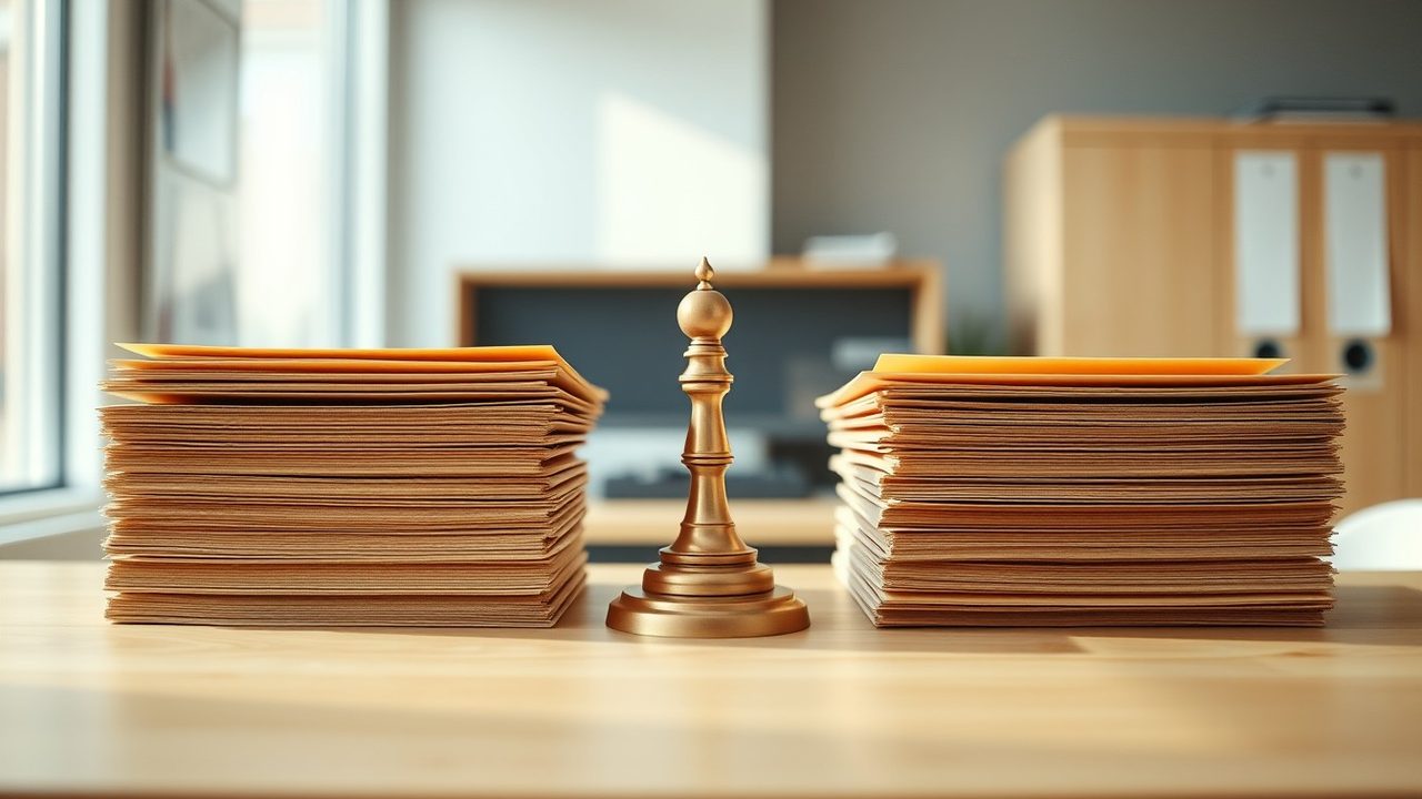 Two separate stacks of envelopes on a desk illustrating Form 1116 passive vs general category