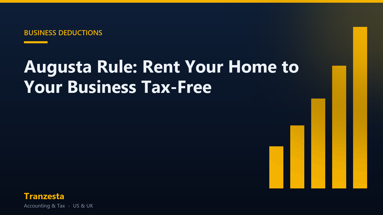 Augusta Rule: Rent Your Home to Your Business Tax-Free