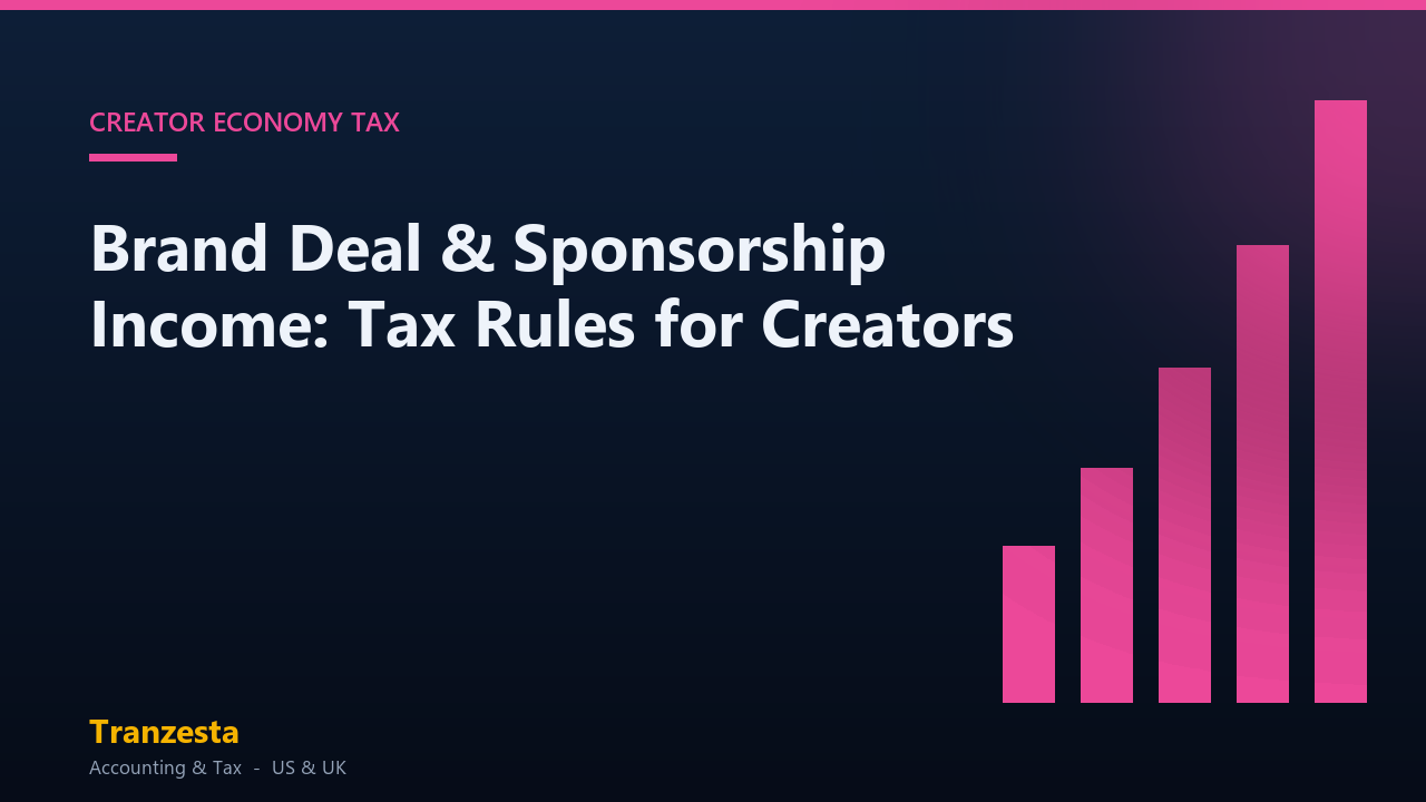 Brand deal and sponsorship taxes - Tranzesta creator tax guide