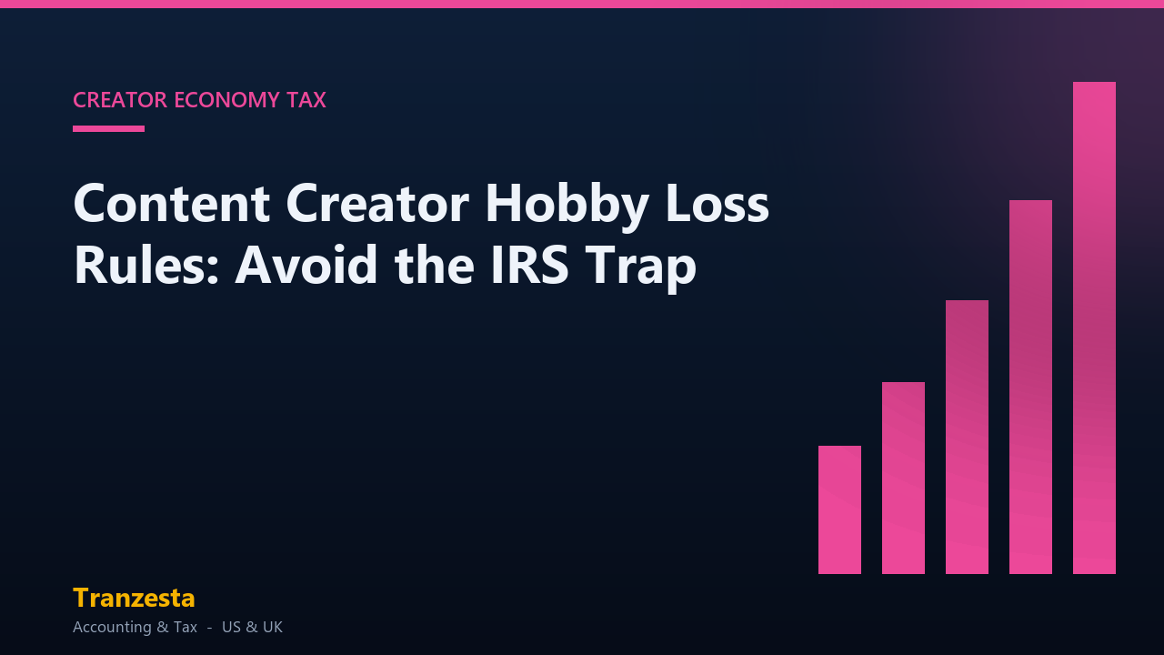 Content Creator Hobby Loss Rules: Avoid the IRS Trap