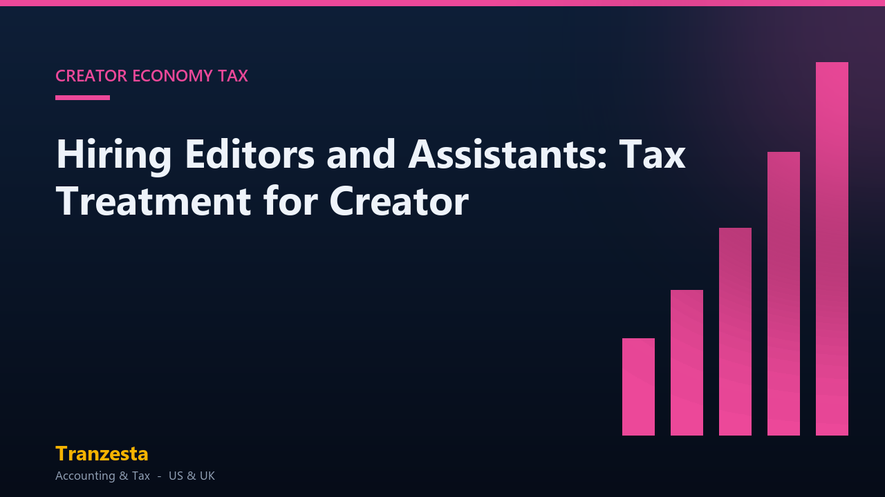 Hiring Editors and Assistants: Tax Treatment for Creator