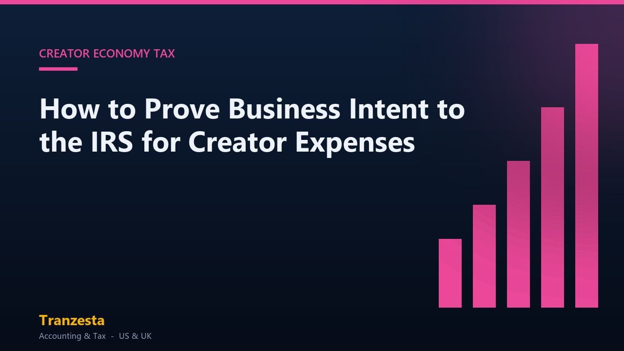 How to Prove Business Intent to the IRS for Creator Expenses