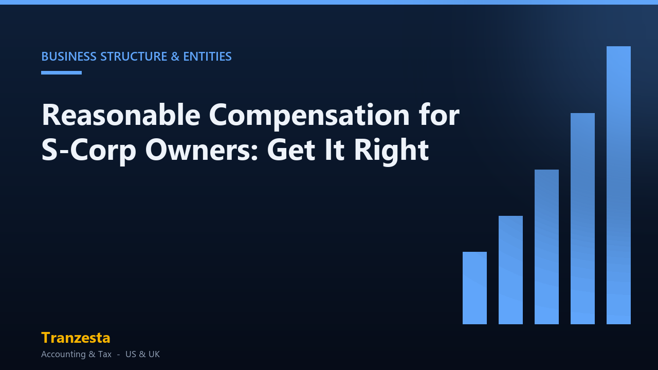 Reasonable compensation for S-corp owners - Tranzesta tax guide