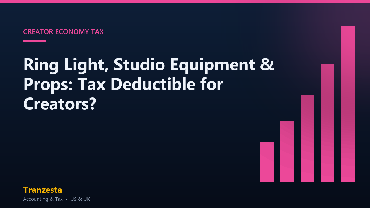Ring Light, Studio Equipment & Props: Tax Deductible for Creators?